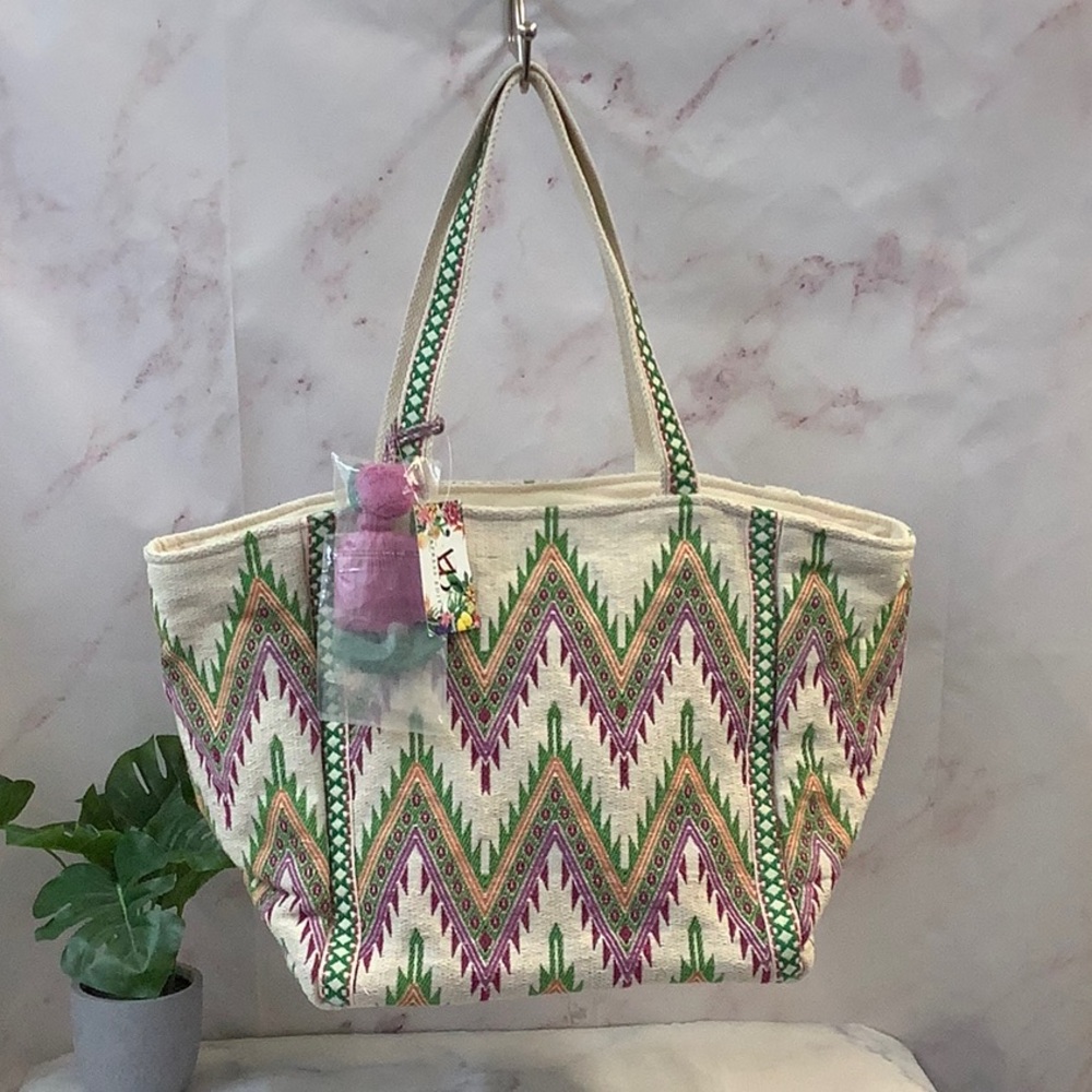 NWT Express Edit Colorful Patterned Tote Bag